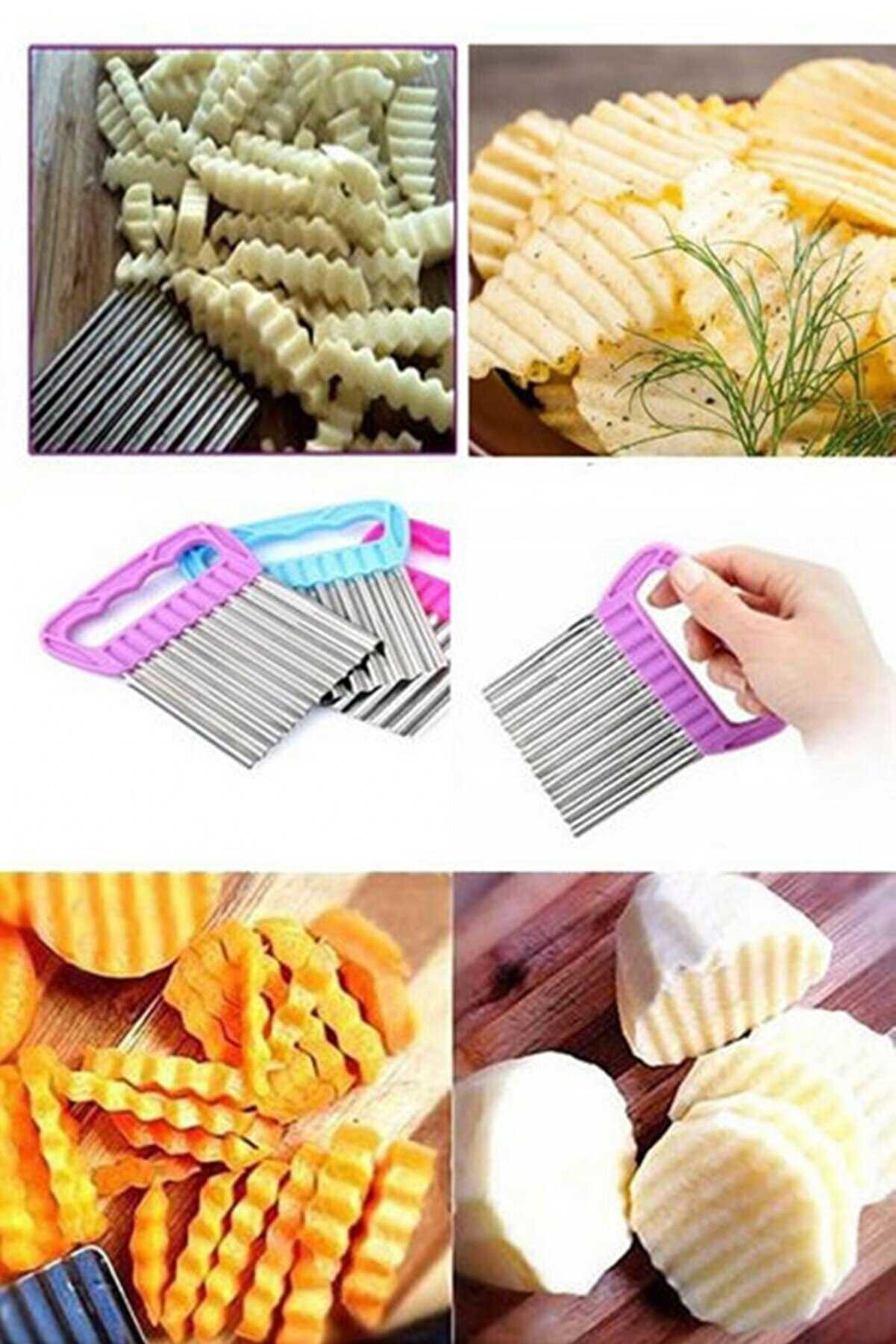 Just Cheap Store Pratik Cips Chopper Şekilli Sebze Meyve Ve Gida Dilimleyici