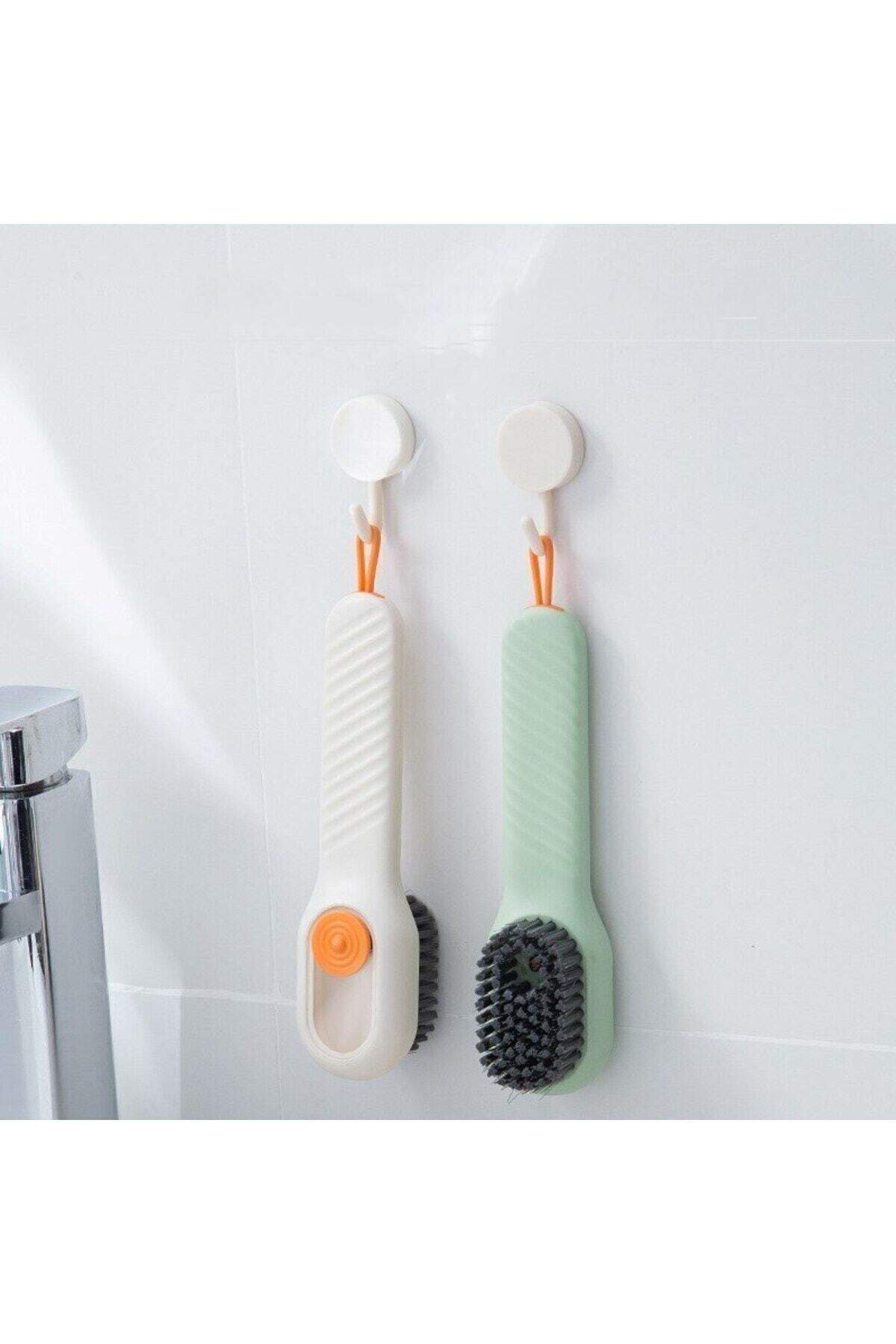 Pratik Çok Amaçlı Hazneli Fırça Deterjan Hazneli Temizlik Fırçası