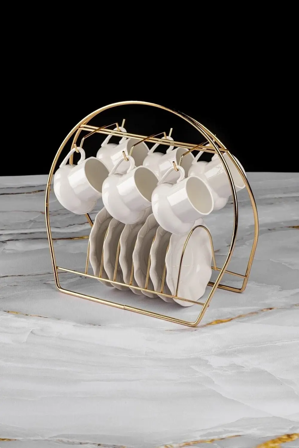 Pratik Gold Altın Renk Kupa Fincan Askılığı Mutfak Düzenleyici