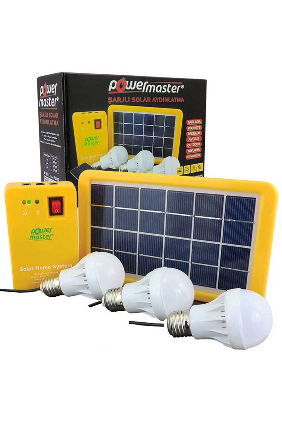 Pratik Güneş Enerjili Lamba Takımı 3 Ampullü Set ZEM9-3H5X