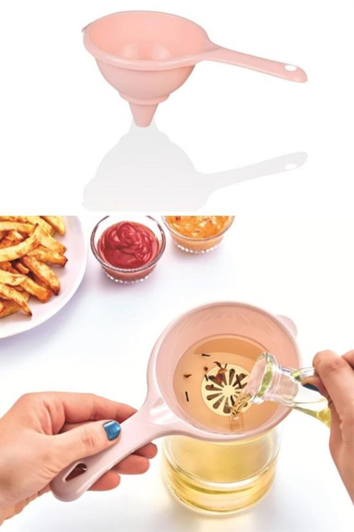 Ok Aksesuar Pratik İnce Elekli Mutfak Gereci Sıvı Yağ Süzgeci Go50607788830