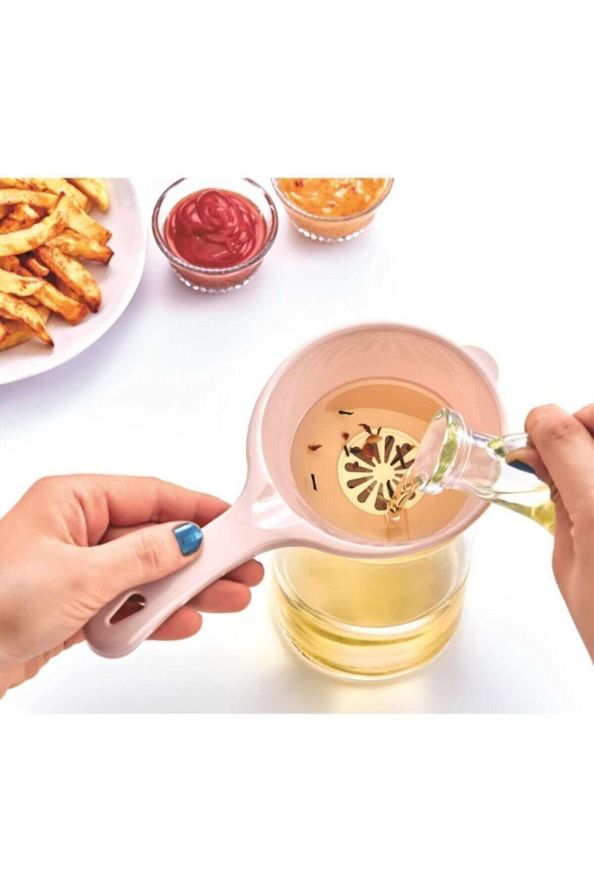 Ok Aksesuar Pratik İnce Elekli Mutfak Gereci Sıvı Yağ Süzgeci Go50607788830