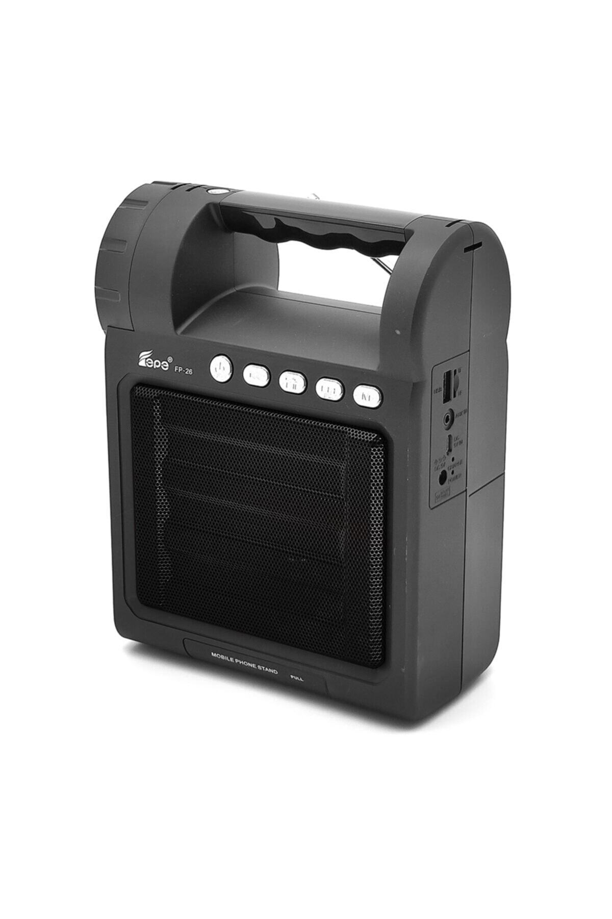 Pratik Kamp Radyosu Taşınabilir Bluetooth Hoparlör USB FM BAND SD