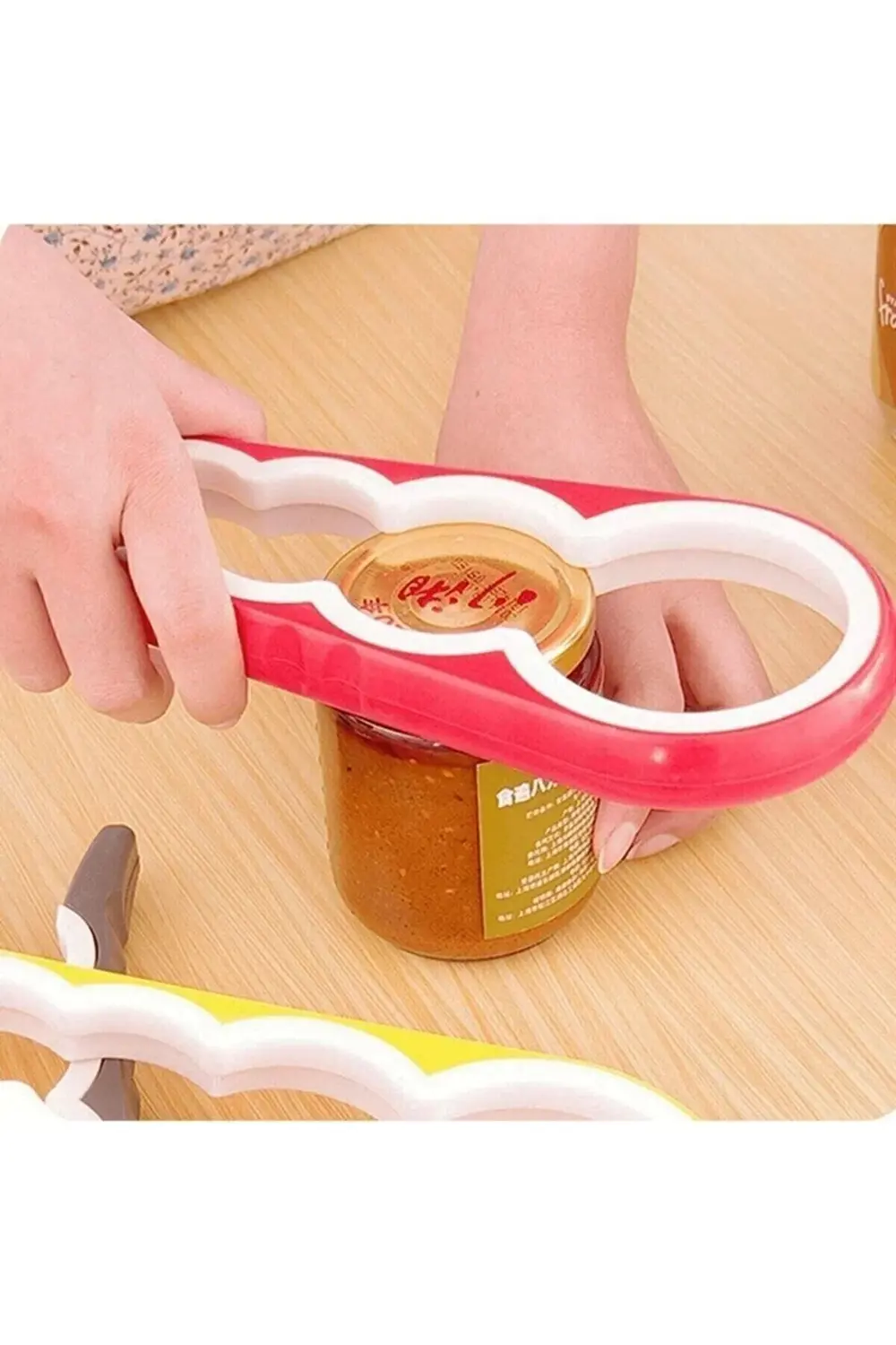 Pratik Kavanoz Kapağı Açacağı,silikon Kaymaz Gövde