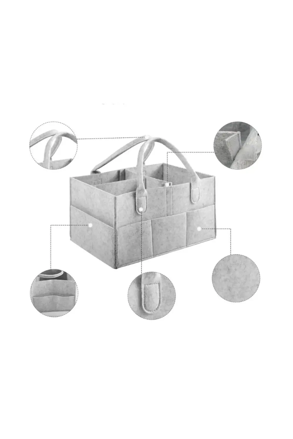 Pratik Keçe Düzenleyici Organizer Anne Bebek Bakım Çantası Hafif