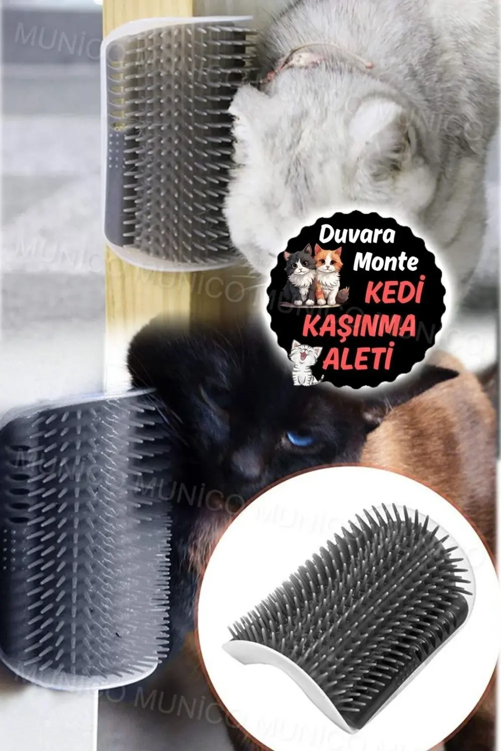 Pratik Kedi Tüy Temizleme Aparat Duvara Yapışan Köşe Tarak ile Ke