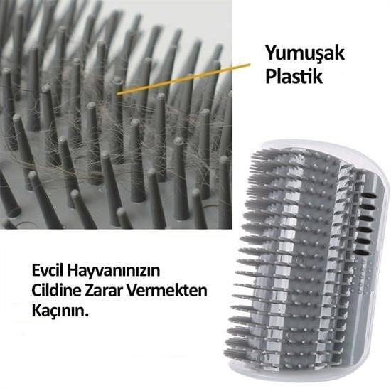Pratik Kedi Tüyü Kaşıma Ve Tarama Aparatı Duvara Monte Kaşıma Ale