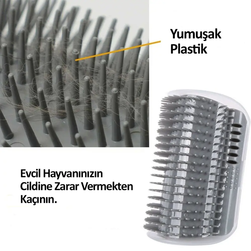 Pratik Kedi Tüyü Kaşıma Ve Tarama Aparatı Duvara Monte Kaşıma Ale
