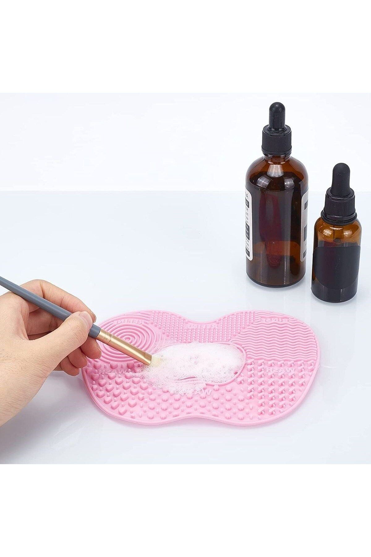 Ok Aksesuar Pratik Kolay Makyaj Fırçası Temizleme Matı Aparatı Aleti Go506032