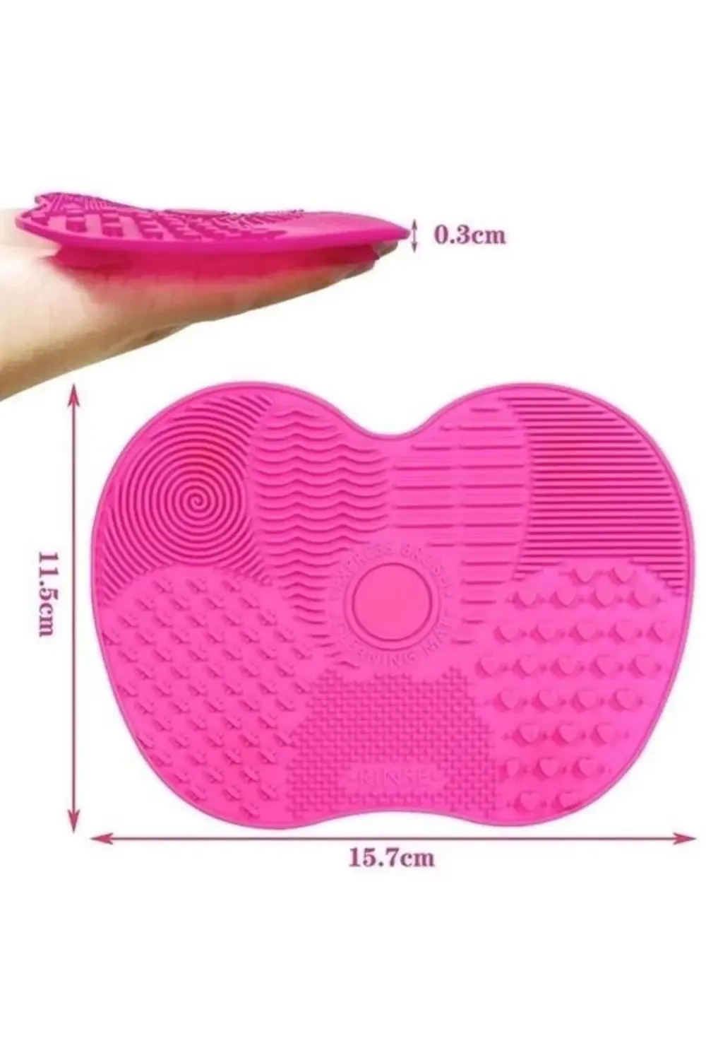 Pratik Kolay Makyaj Fırçası Temizleme Matı Aparatı Aleti Küçük