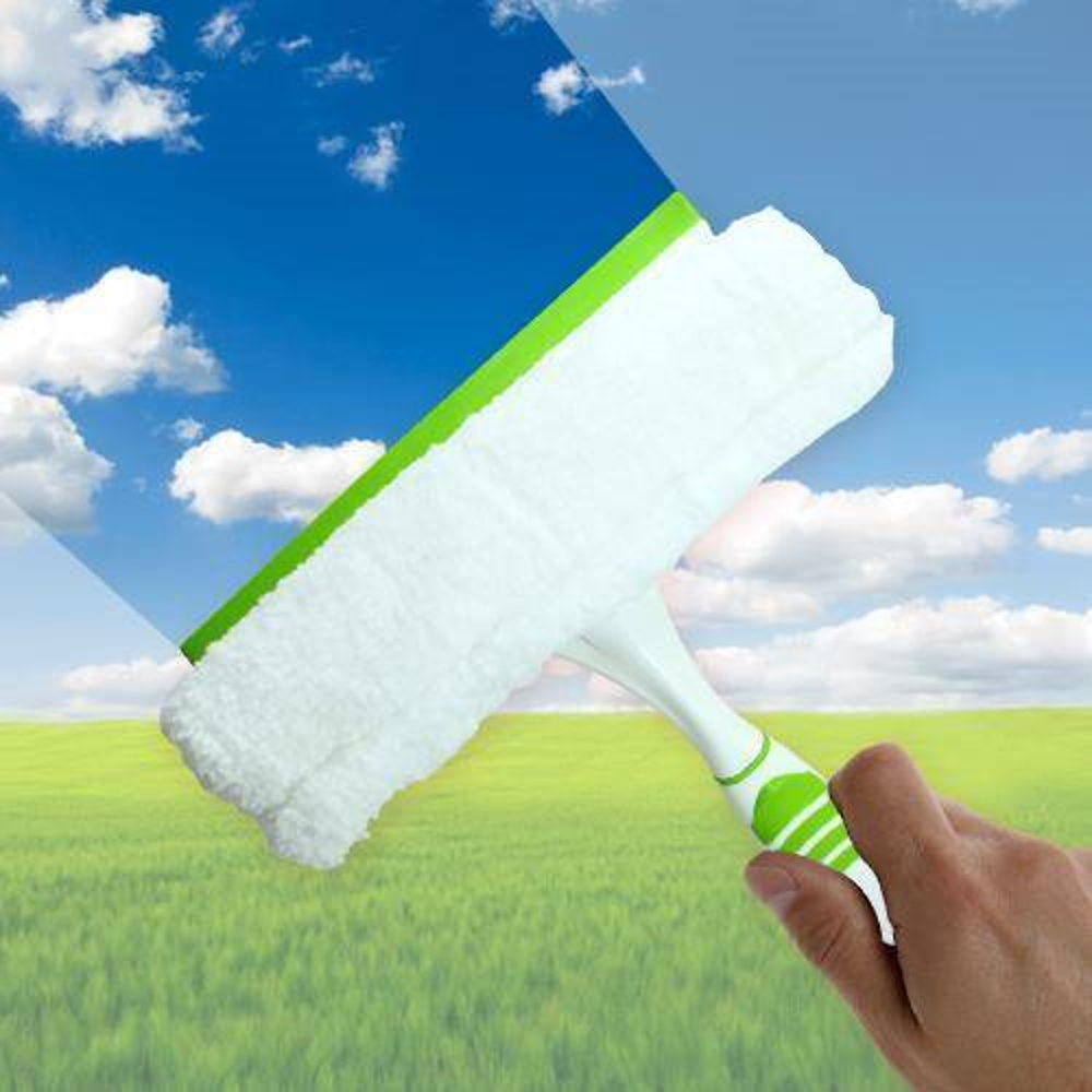 Pratik Kolay Mikrofiber Peluşlu Camsil Cam Silme Aleti Aparatı (4