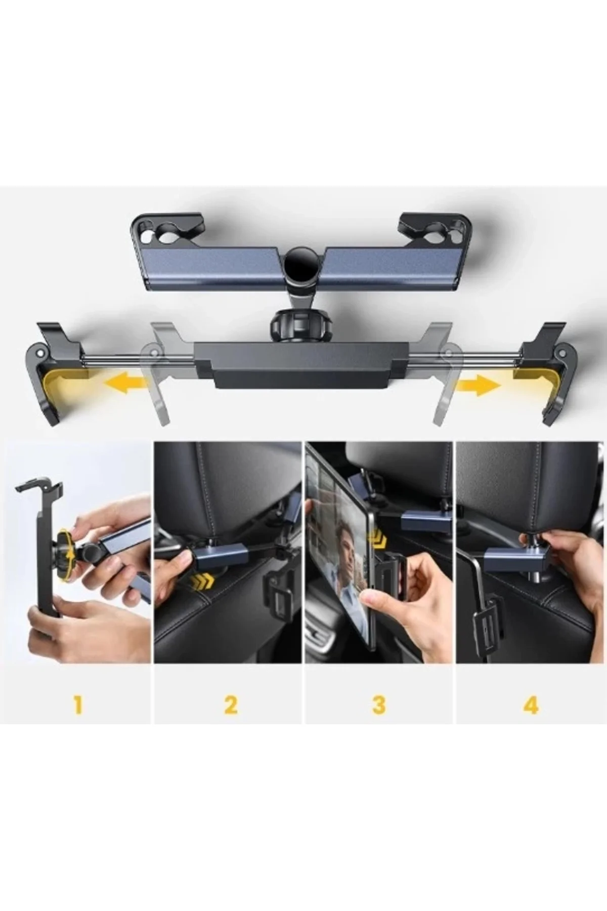 Pratik Koltuk Arkası Ayarlanabilir Tablet Telefon Tutucu