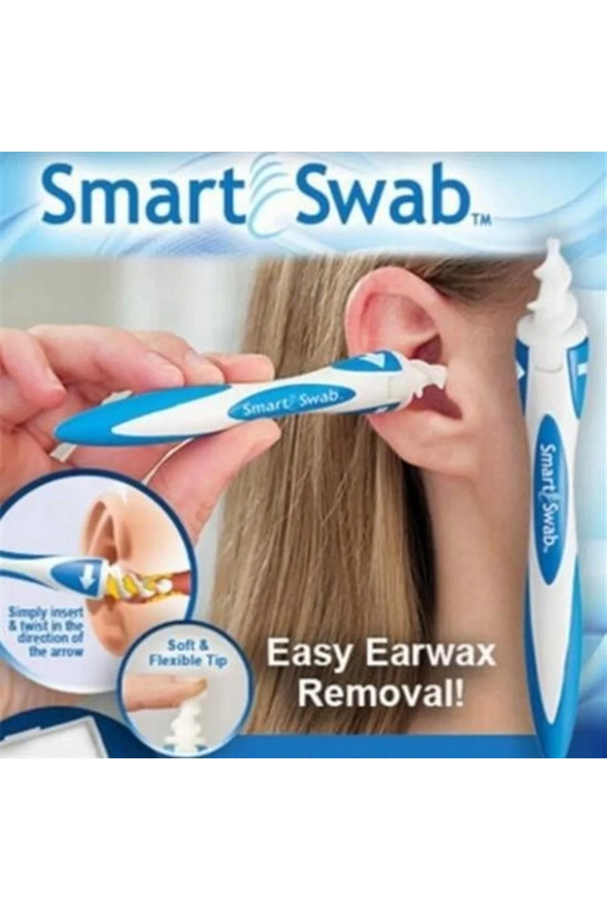 Pratik Kulak Temizleme Aparatı Smart Swab ( Lisinya )