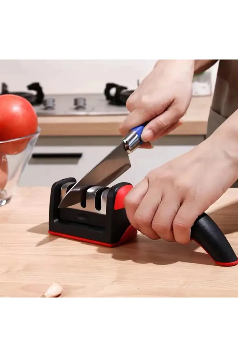 Pratik Kullanışlı Ev Tipi Meyve Bıçağı Bileme Aparatı Bıçak Keski