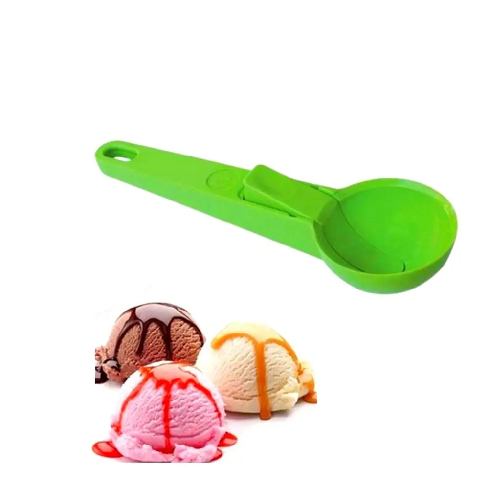 Pratik Mandallı Plastik Dondurma Servis Sunum Kepçesi Kaşığı (474