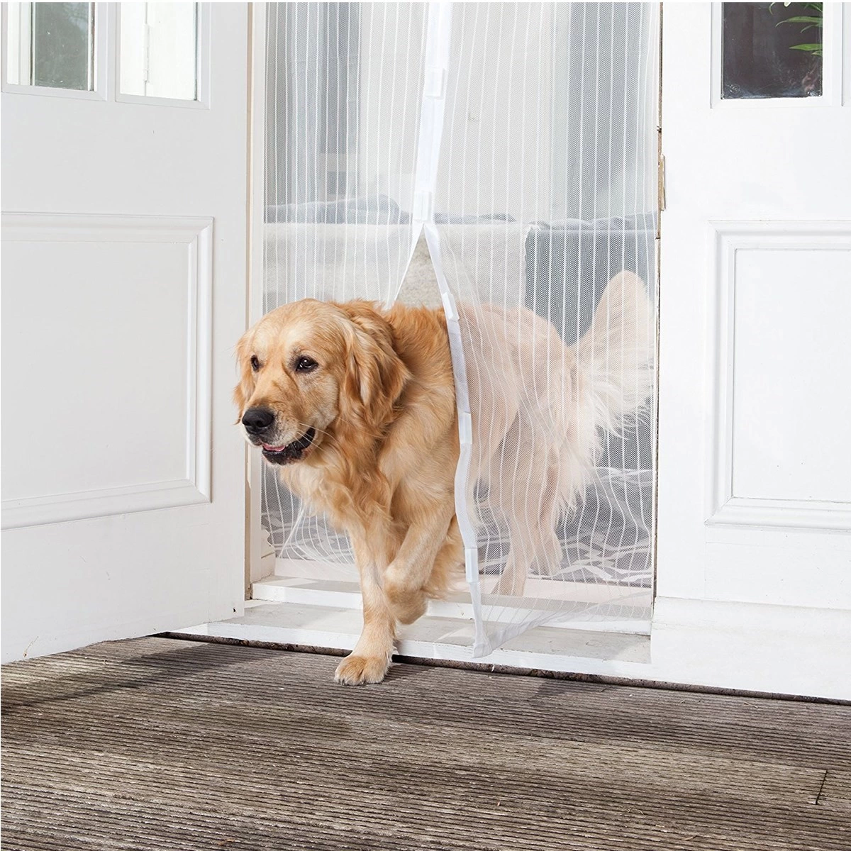 Pratik Manyetik Mıknatıslı Beyaz Kapı Pencere Sineklik Tülü 115 X