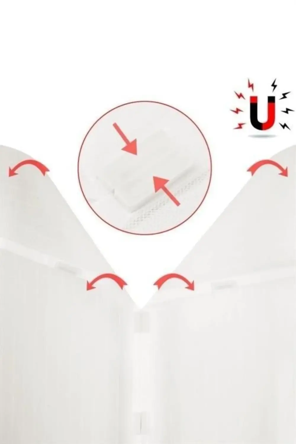 ® Pratik Manyetik Mıknatıslı Beyaz Kapı Pencere Sinekliği Tülü 90 ® Pratik Manyetik Mıknatıslı Beyaz Kapı Pencere Sinekliği Tülü 90