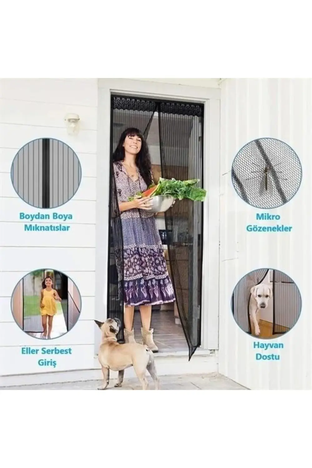 ® Pratik Manyetik Mıknatıslı Beyaz Kapı Pencere Sinekliği Tülü 90 ® Pratik Manyetik Mıknatıslı Beyaz Kapı Pencere Sinekliği Tülü 90