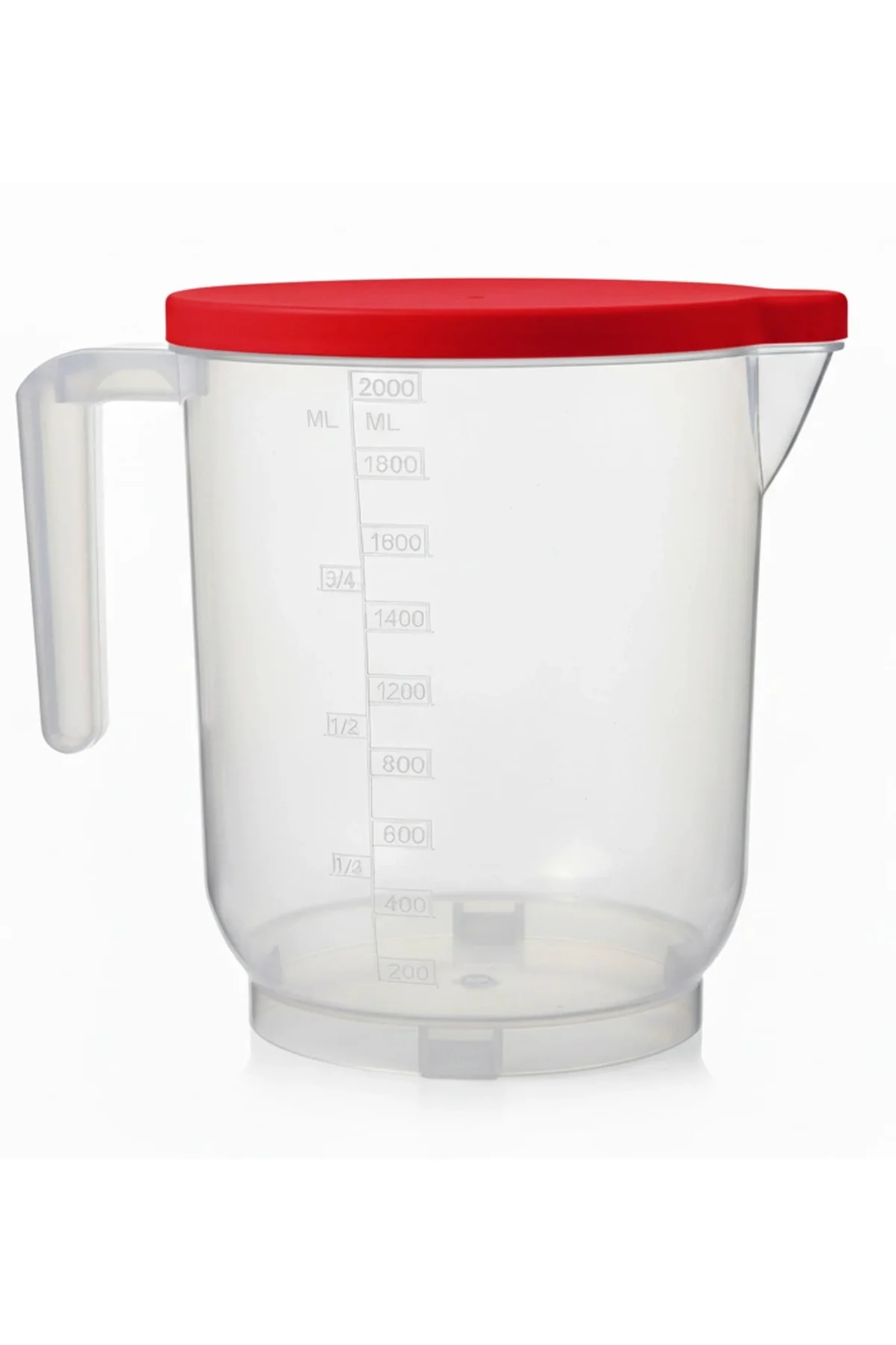 Pratik Mutfak Ölçü Kabı - 2 Litre Dereceli Şeffaf Hazne Bpa Free - Görsel 3