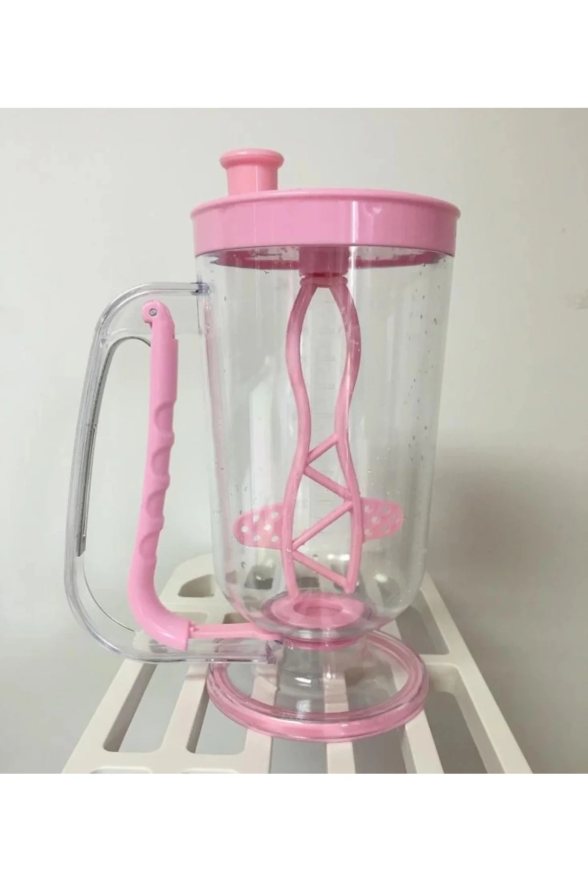 Pratik Ölçekli Kolay Pankek Kek Krep Akıtma Yapma Makinesi Karışt