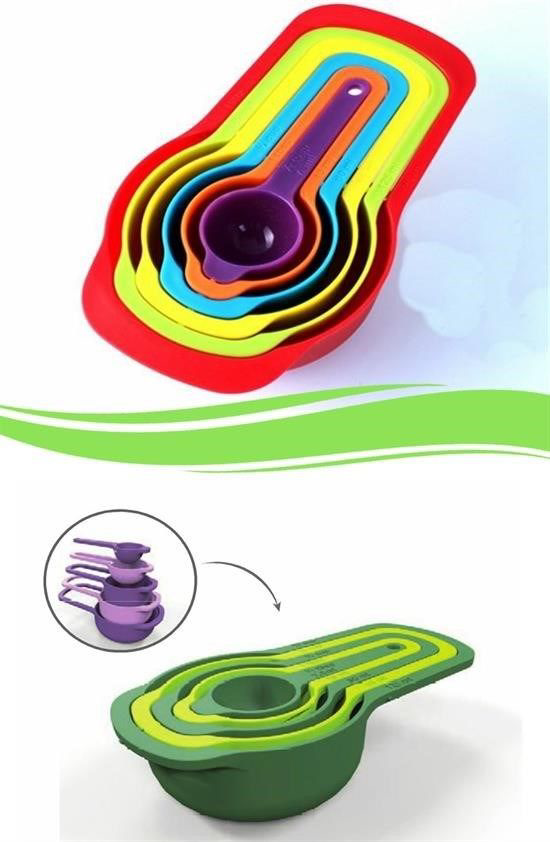 Pratik Ölçü Kaşığı Kabı 5li Şeker Baharat Sıvı Ölçer Aparat Pratik Ölçü Kaşığı Kabı 5li Şeker Baharat Sıvı Ölçer Aparat