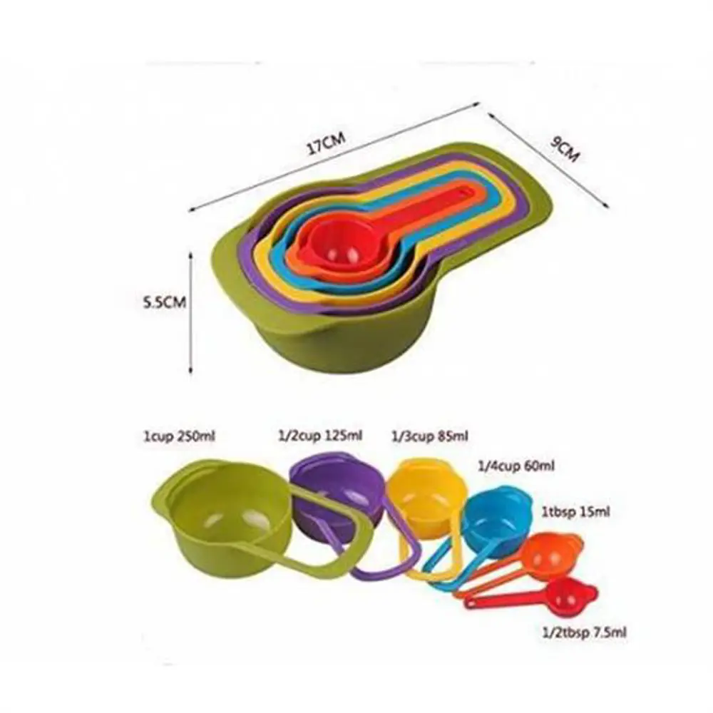 Pratik Ölçü Kaşığı Kabı 5&amp;apos;li Şeker Baharat Sıvı Ölçer Ap