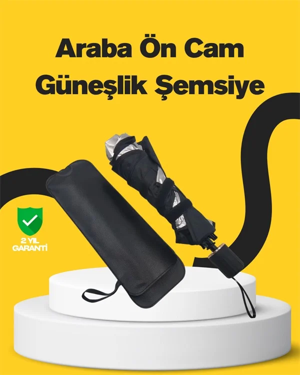 Pratik Ön Cam Güneşliği Geniş Kapsama Alanı, Kolay Saklama