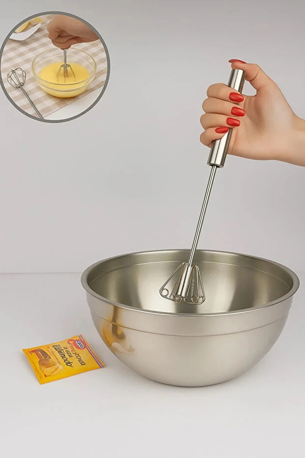 Pratik Paslanmaz Çelik Basmalı Otomatik Çırpıcı Metal Çırpıcı 1 A