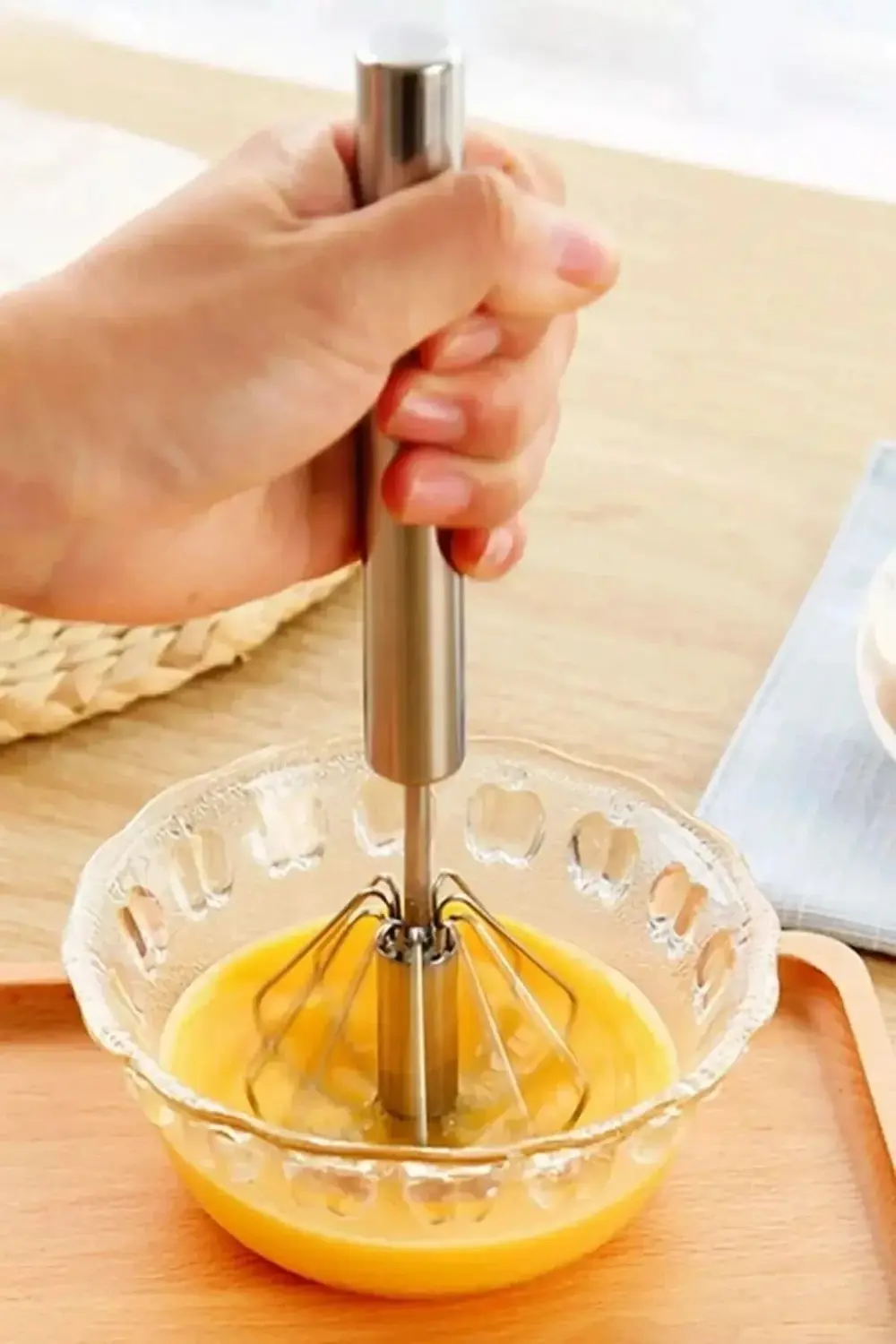 Pratik Paslanmaz Çelik Basmalı Otomatik Çırpıcı Metal Çırpıcı 1 A