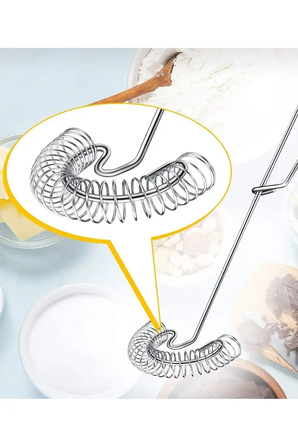 Pratik Paslanmaz Lüx Gümüş Çırpıçı Yaylı Çırpıcı