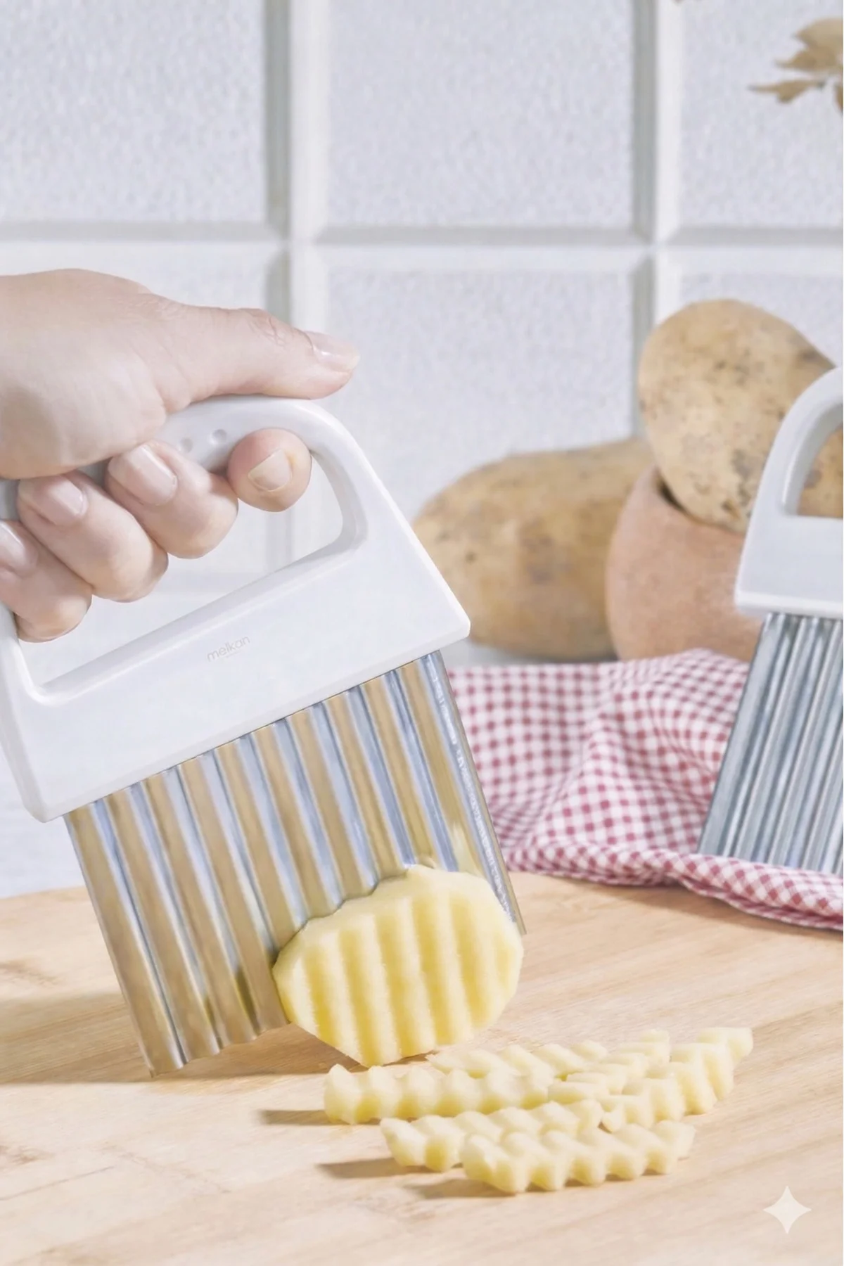 Pratik Patates Meyve Sebze Doğrama Dilimleme Cips Bıçağı