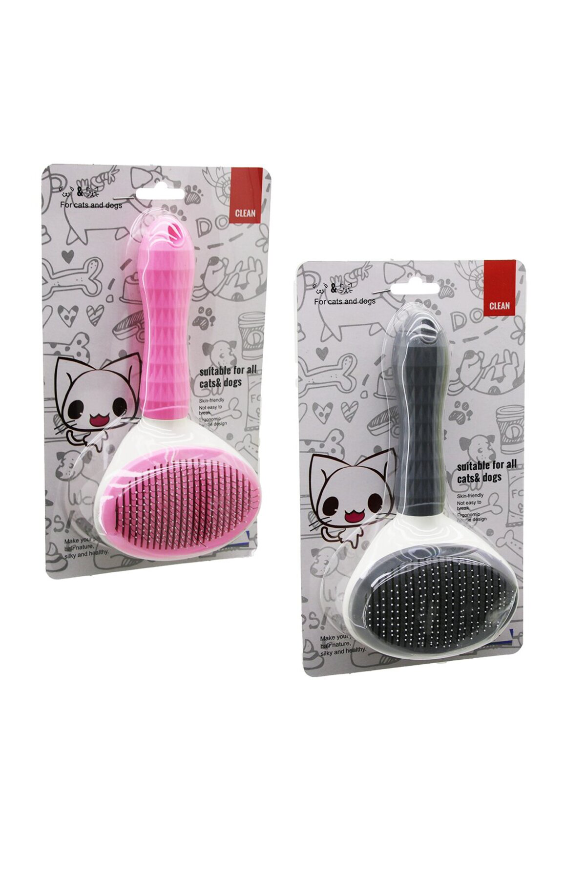 Ok Aksesuar Pratik Pet Tüy Firçasi Kedi - Köpek Tarak - Temizlik Firçasi Bas=