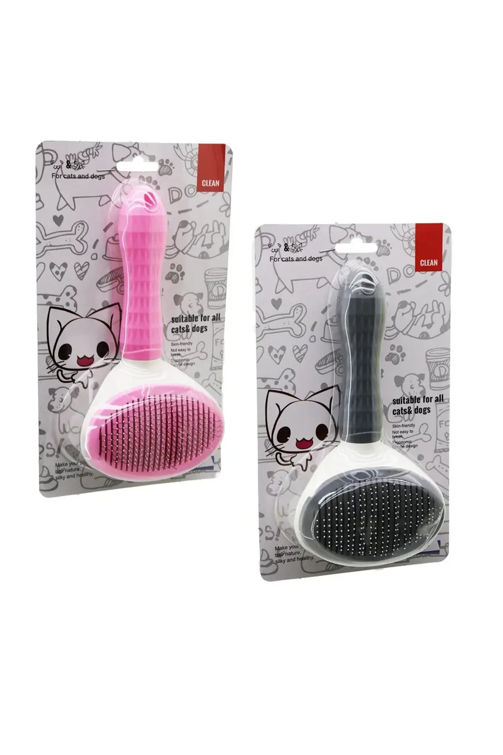 Pratik Pet Tüy Firçasi Kedi - Köpek Tarak - Temizlik Firçasi Bas=