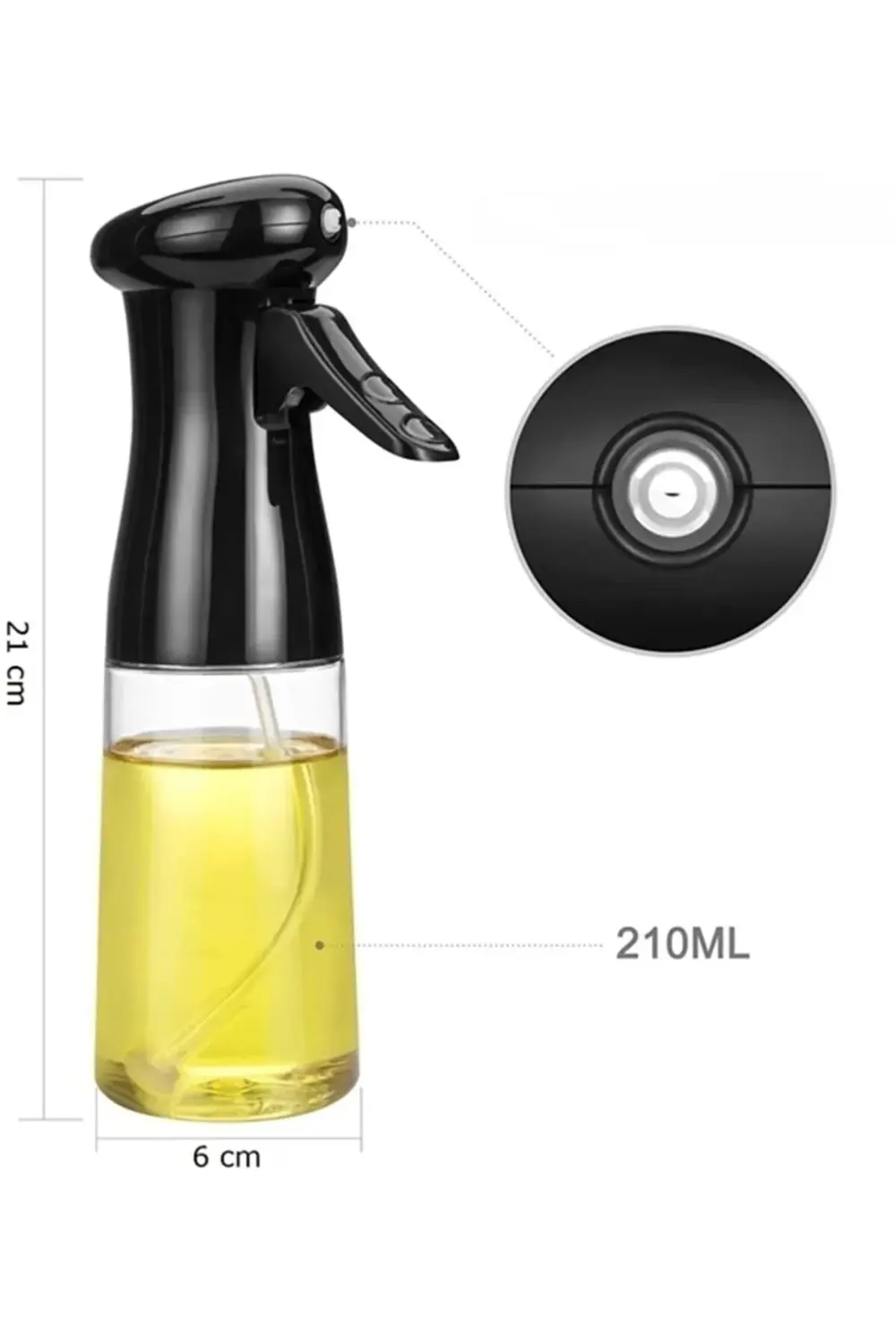 Pratik Püskürtmeli Sprey Cam Şişe Zeytinyağı Sirke Yağ Püskürtücü