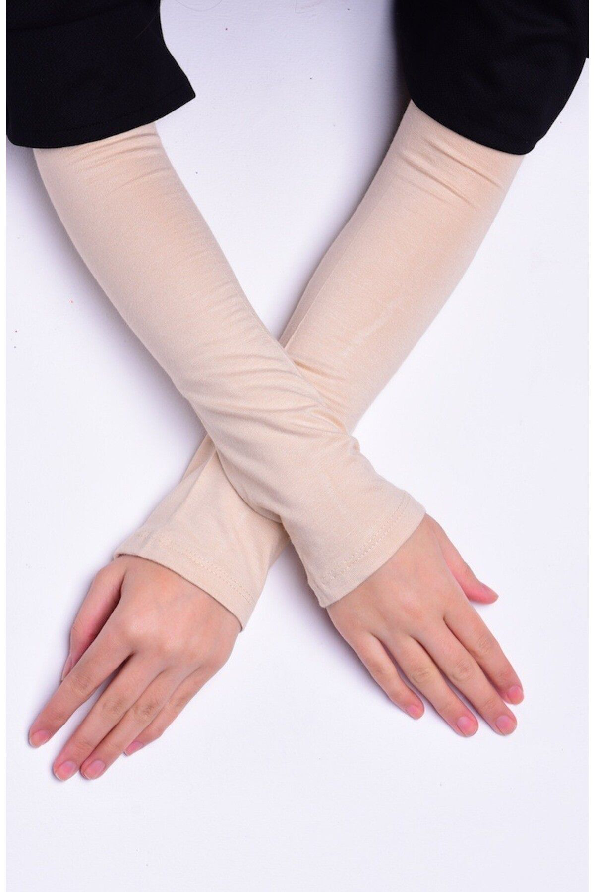 Meyar Pratik Tesettür Kolluk Penye Namaz Kolluğu Düz Renk