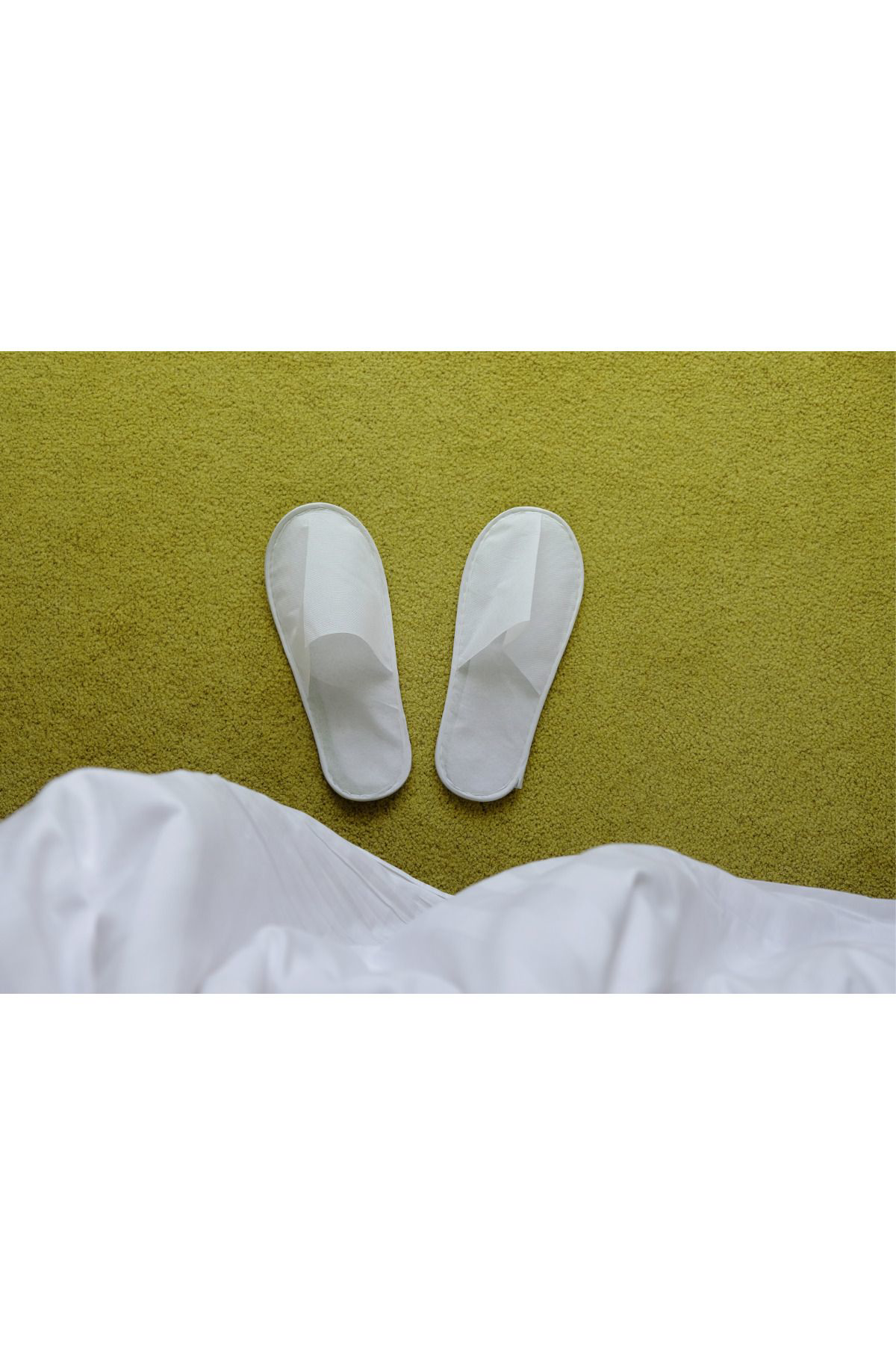 Otel Bukleti Pratik Ve Hijyenik 4.5 Mm Polietilen Taban Otel Terliği 12 Çift B