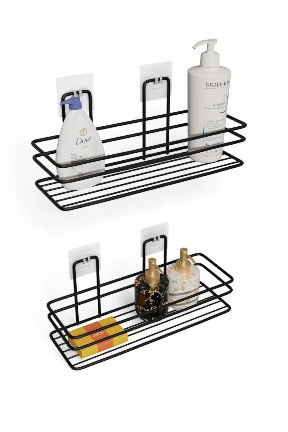 Pratik ve Şık: Yapışkanlı Banyo Şampuanlık ile Banyonuzda Yer Açı