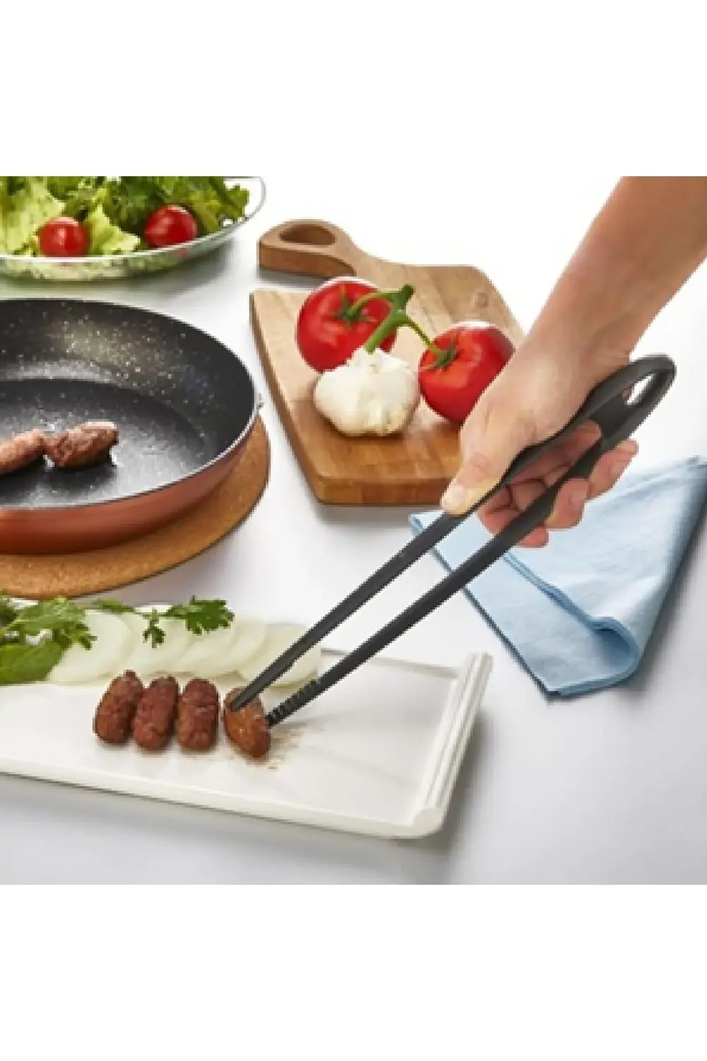 Pratik Yanmaz Yapışmaz Sert Plastik Cımbız Maşa KP-154