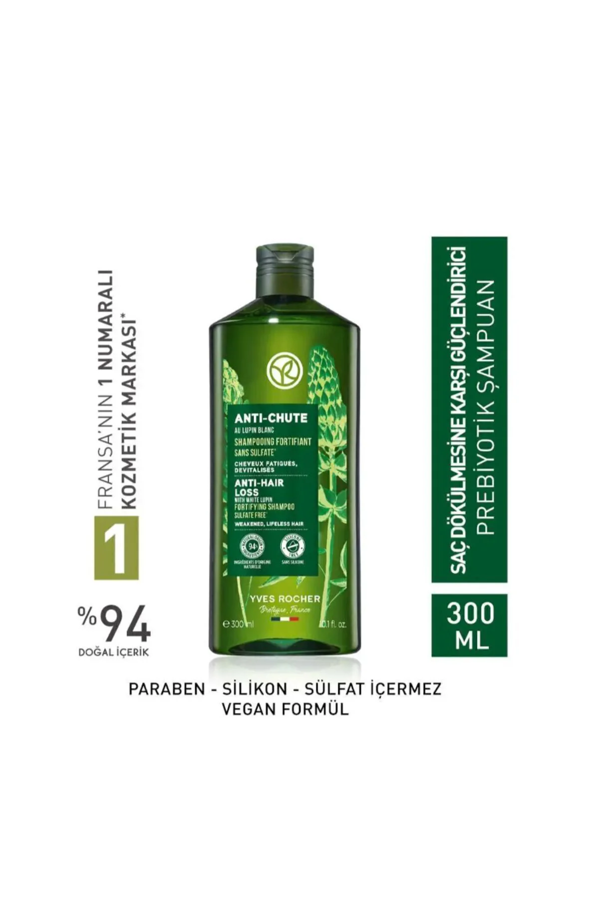 Prebiotic Shampoo AntiChute Against Hair Loss Herbal protection s