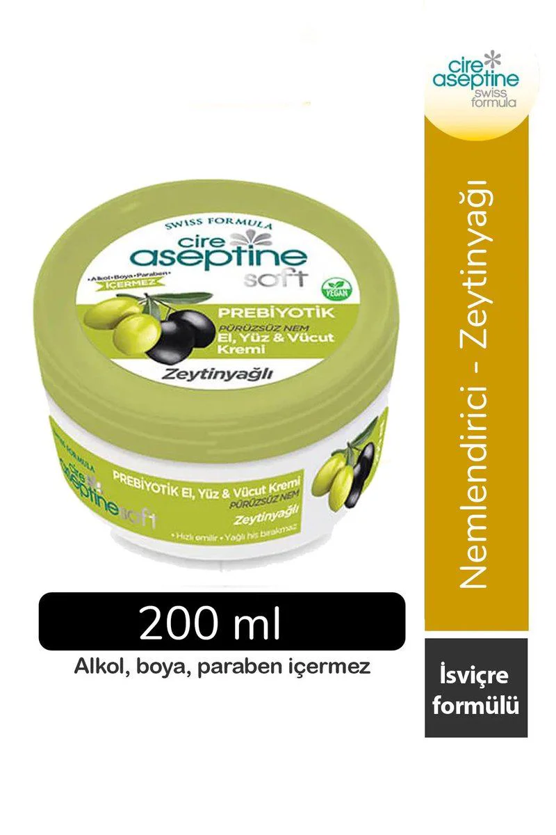 Prebiyotikli Zeytinyağlı Nemlendirici Krem 200 ml | Pürüzsüzleştirici E Vitamini Fiyatı, Yorumları ve Özellikleri