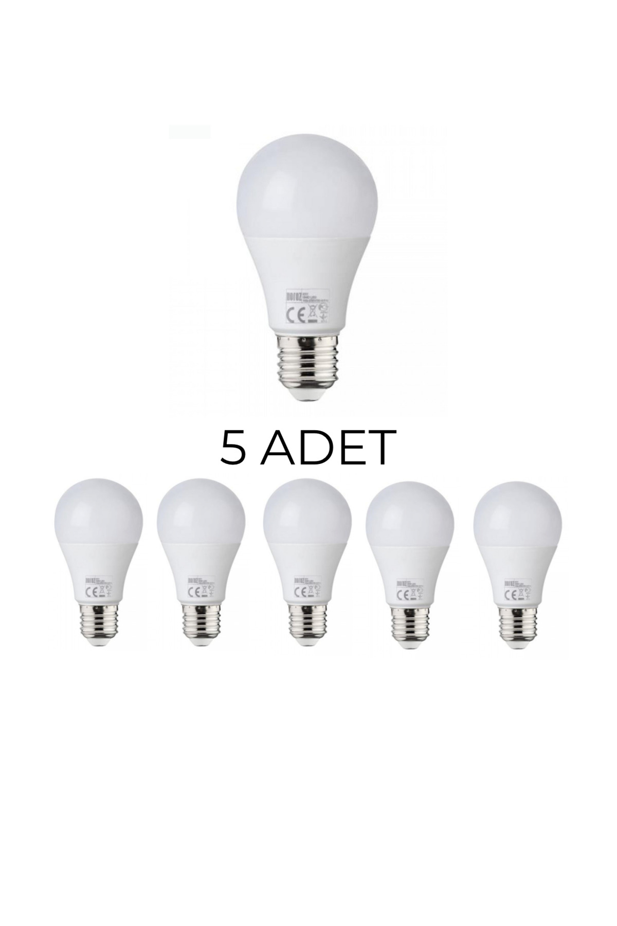 Premier-9 Led Ampul 9W E27 Duy Beyaz Işık (6400K) - 5’li Paket