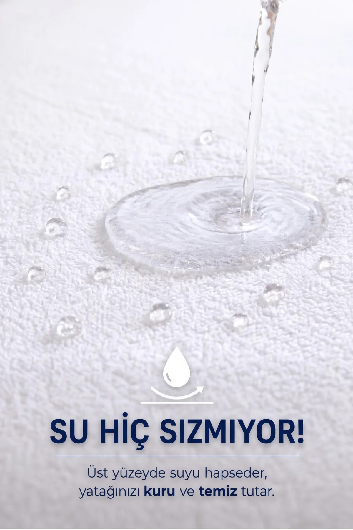 Premium %100 Pamuk Su Sıvı Geçirmez Fitted Yatak Koruyucu Alez Bebek Tek Çift Battal Boy Tüm Ölçüler - Görsel 2