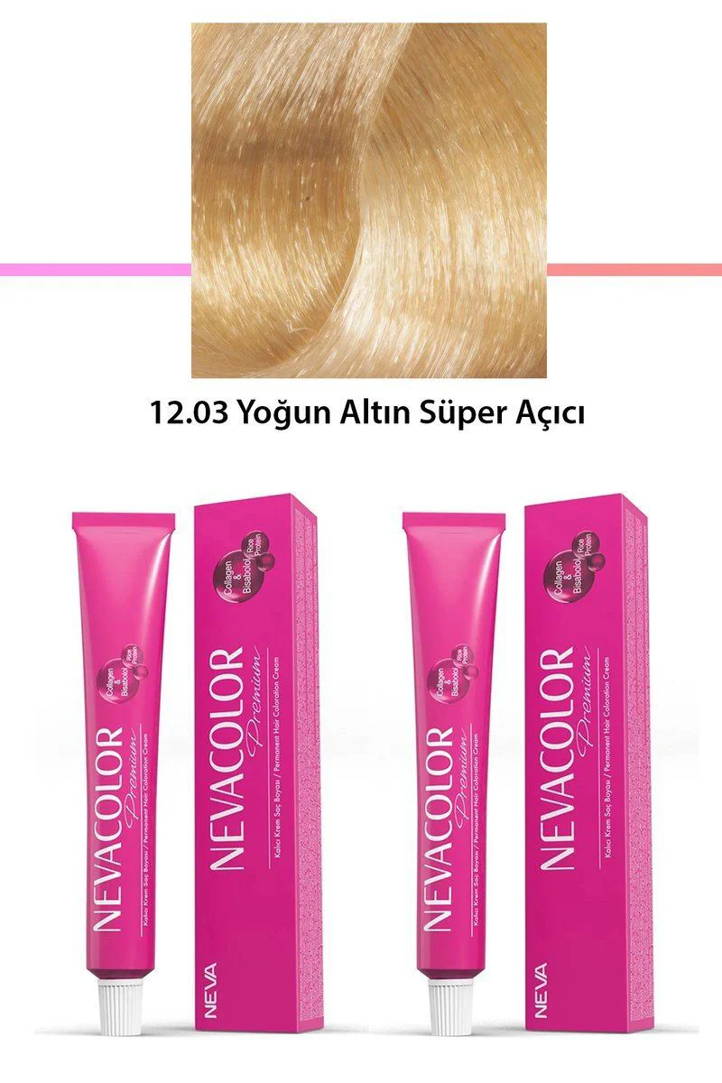 Premium 12.03 Yoğun Altın Süper Açıcı - Kalıcı Krem Saç Boyası 2'li Set (2x50g) Premium 12.03 Yoğun Altın Süper Açıcı - Kalıcı Krem Saç Boyası 2'li Set (2x50g)