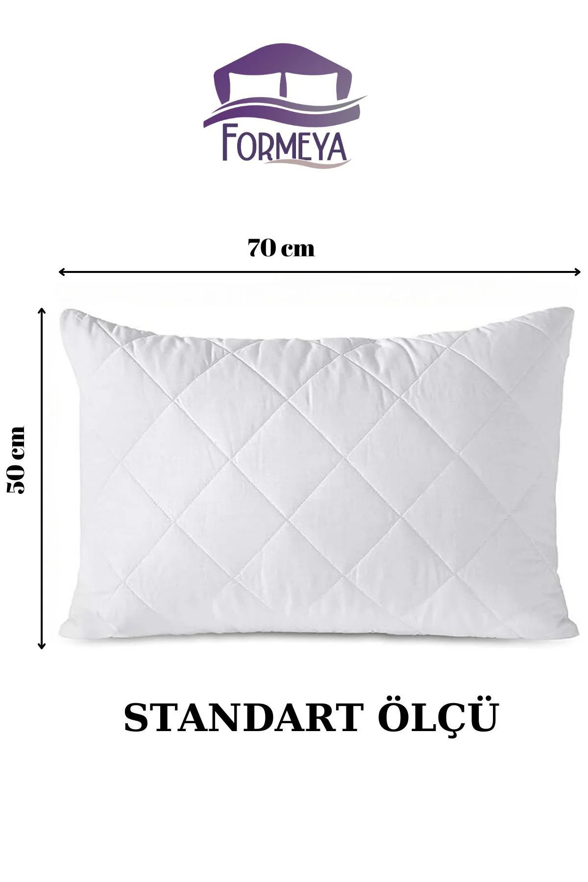Premium 2'li %100 Pamuk Kapitoneli Yastık Koruyucu Yastık Alezi 5