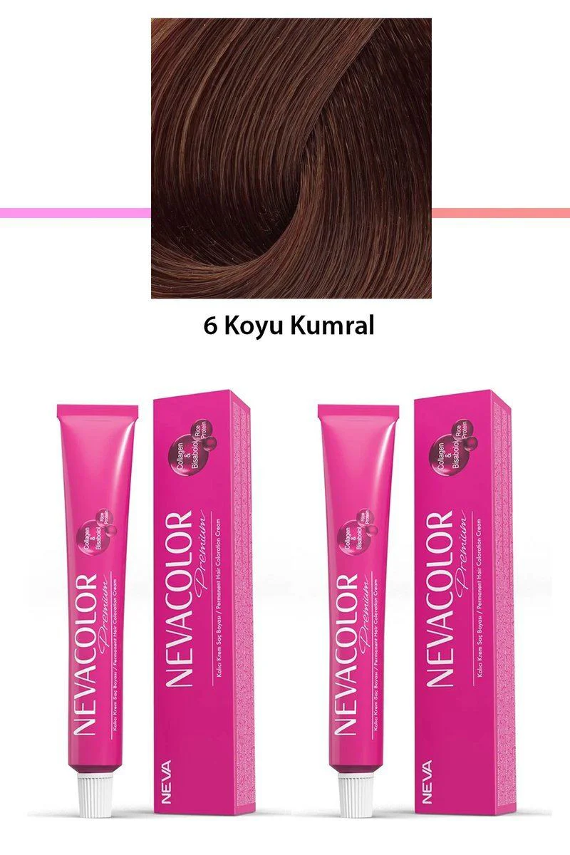 Premium 6 Koyu Kumral Saç Boyası 2'li Set – Kalıcı Krem Saç Boyası 2 x 50 g Tüp Fiyatı, Yorumları ve Özellikleri