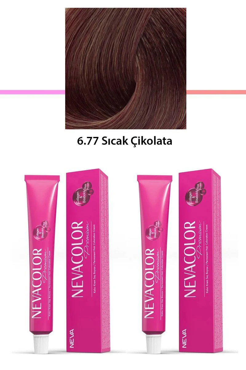 Premium 6.77 Sıcak Çikolata Saç Boyası – 2'li Set Kalıcı Krem Saç Boyası 2x50g Fiyatı, Yorumları ve Özellikleri
