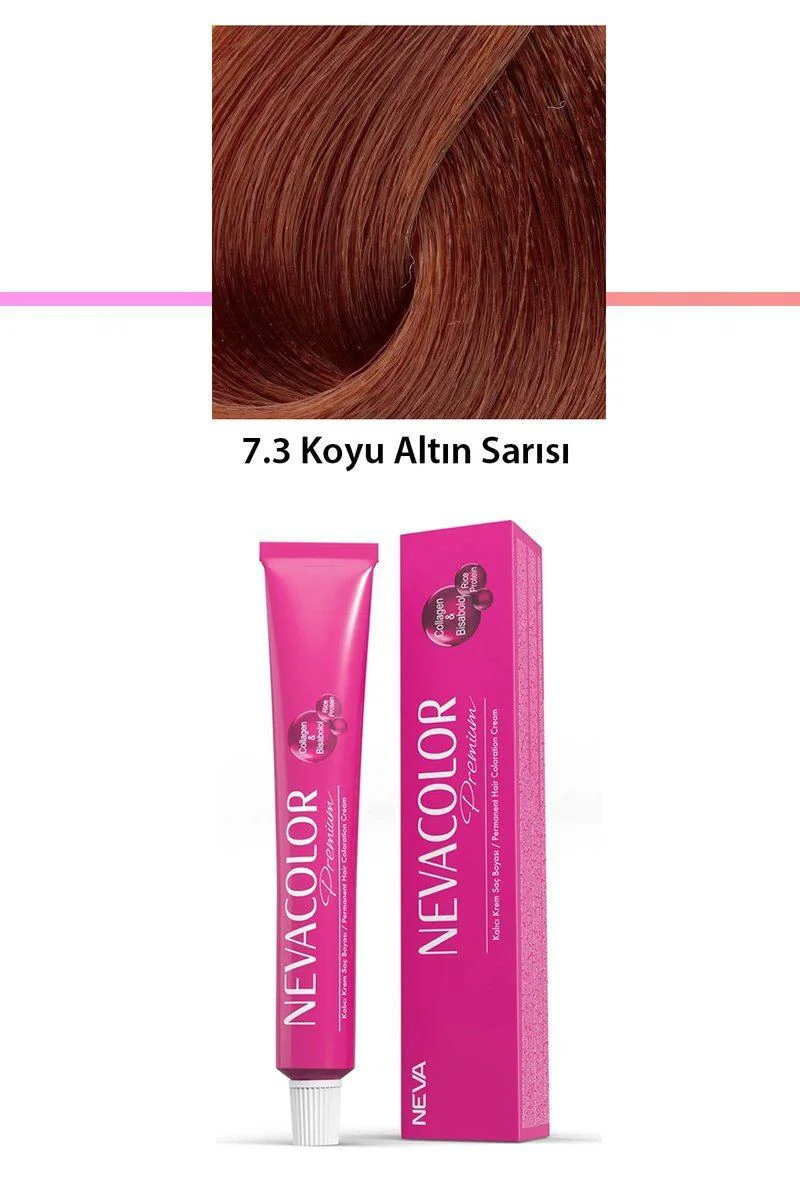 Premium 7.3 Koyu Altın Sarısı Kalıcı Krem Saç Boyası 50 g - Kolajen & Bisabanol Formül Fiyatı, Yorumları ve Özellikleri