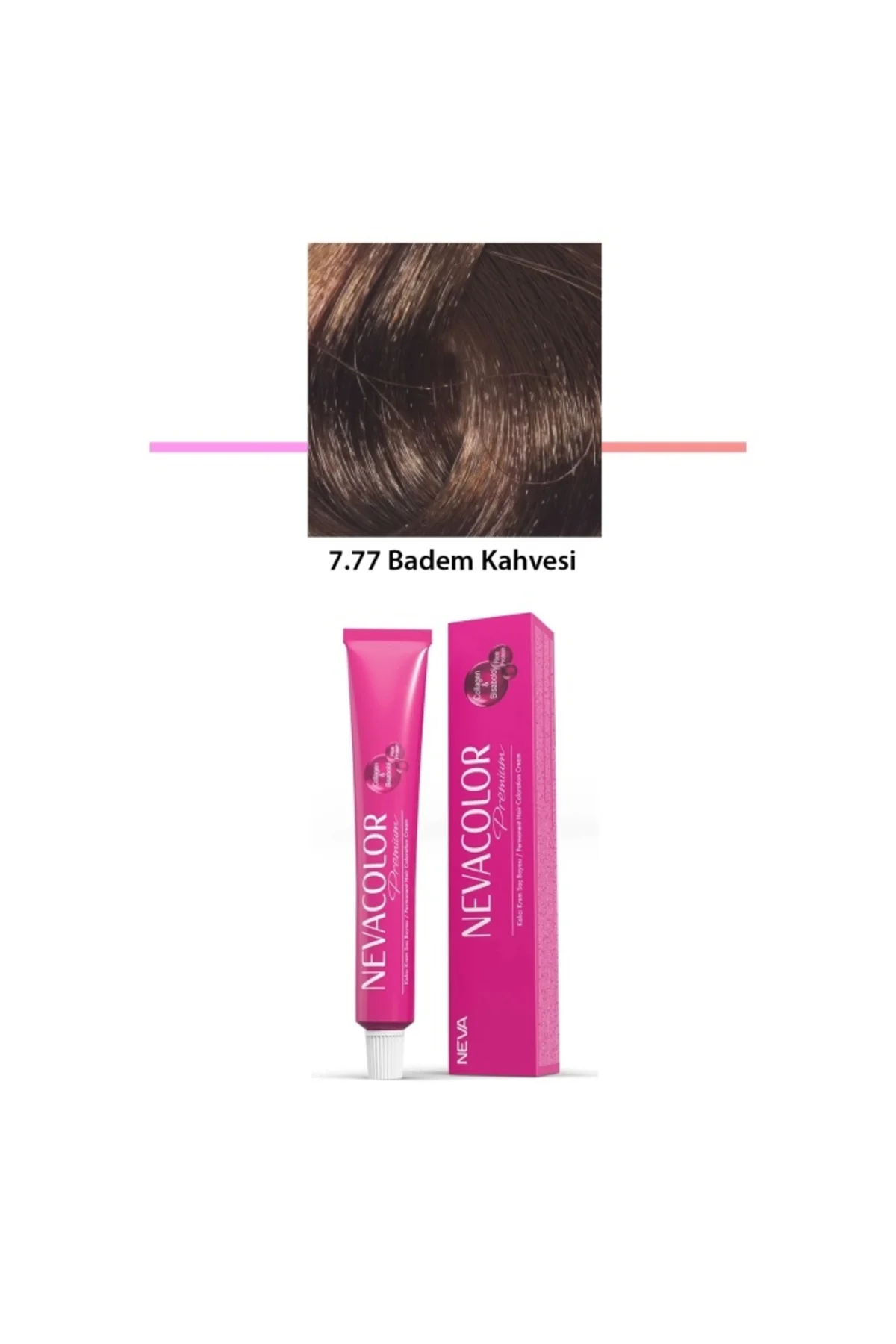 Premium 7.77 Badem Kahvesi - Kalıcı Krem Saç Boyası 2 X 50 g Tüp