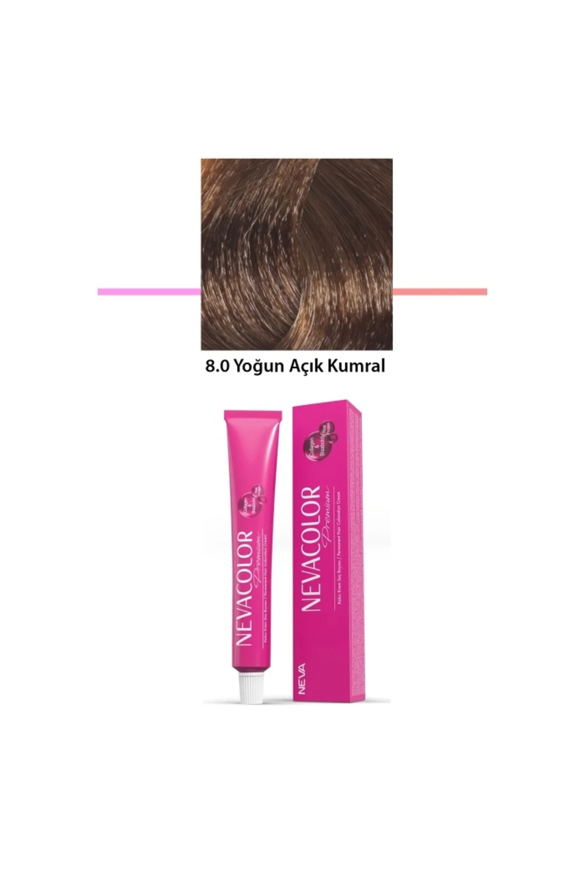 Premium 8.0 Yoğun Açık Kumral - Kalıcı Krem Saç Boyası 2 X 50 g T