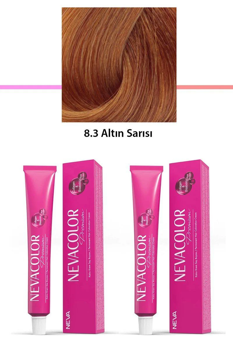 Premium 8.3 Altın Sarısı Kalıcı Krem Saç Boyası 2'li Set – Yoğun Renk & Saç Bakımı Fiyatı, Yorumları ve Özellikleri